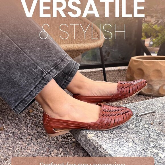 Women's Leather Sandals Huarache Handmade Mexican Stylish Comfortable Casual - Picture 6 of 6